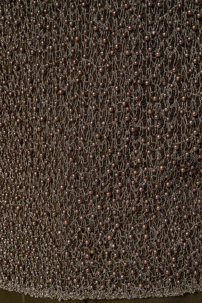 SLEEVELESS PEARL METALLIC BLOUSE